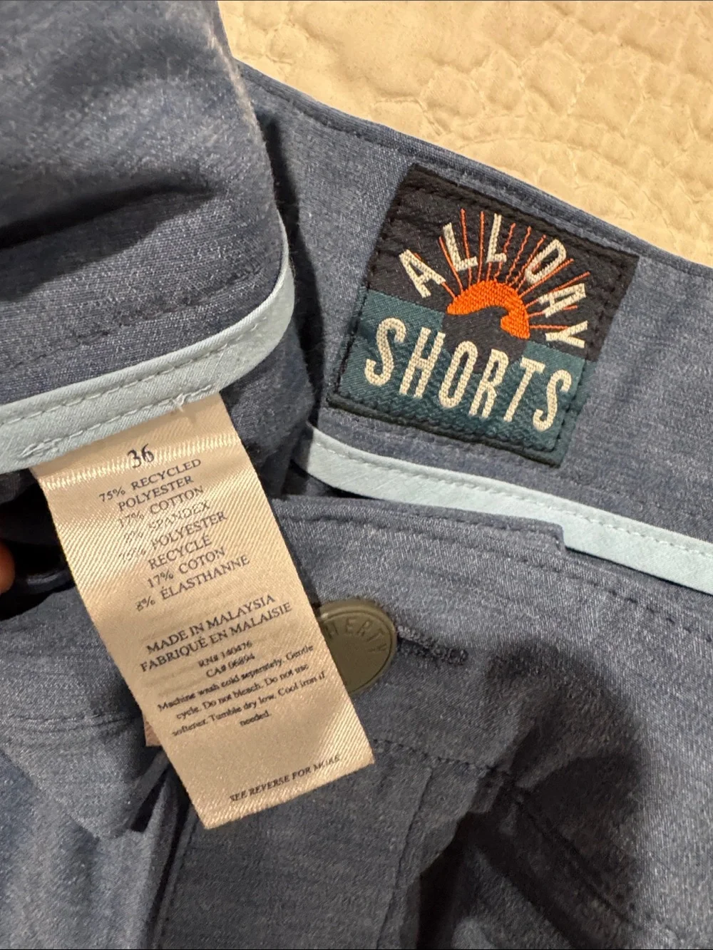 Faherty Blue Men’s Hybrid Shorts
